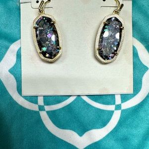 Kendra Scott Limited Edition Dani earrings purple crushed abalone